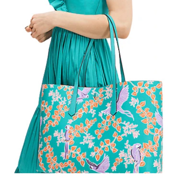 EUC Kate Spade New York MOLLY BIRD PARTY LARGE TOTE RARE - Picture 3 of 7